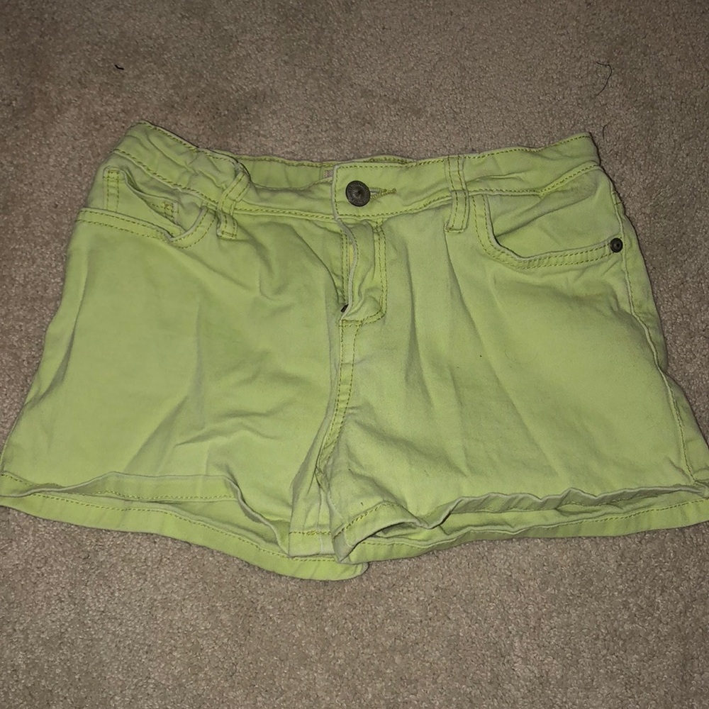 neon yellow shorts